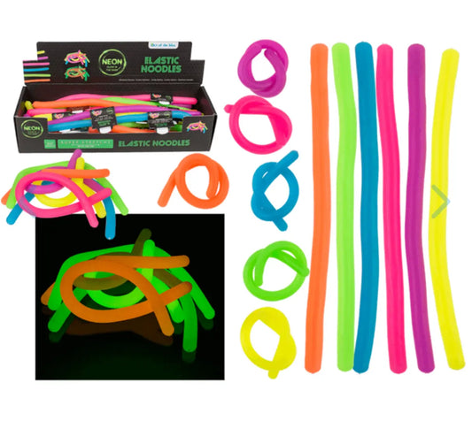 Elastic Noodles, Glow in the Dark, ca. 29 cm, Bitu Gift Shop