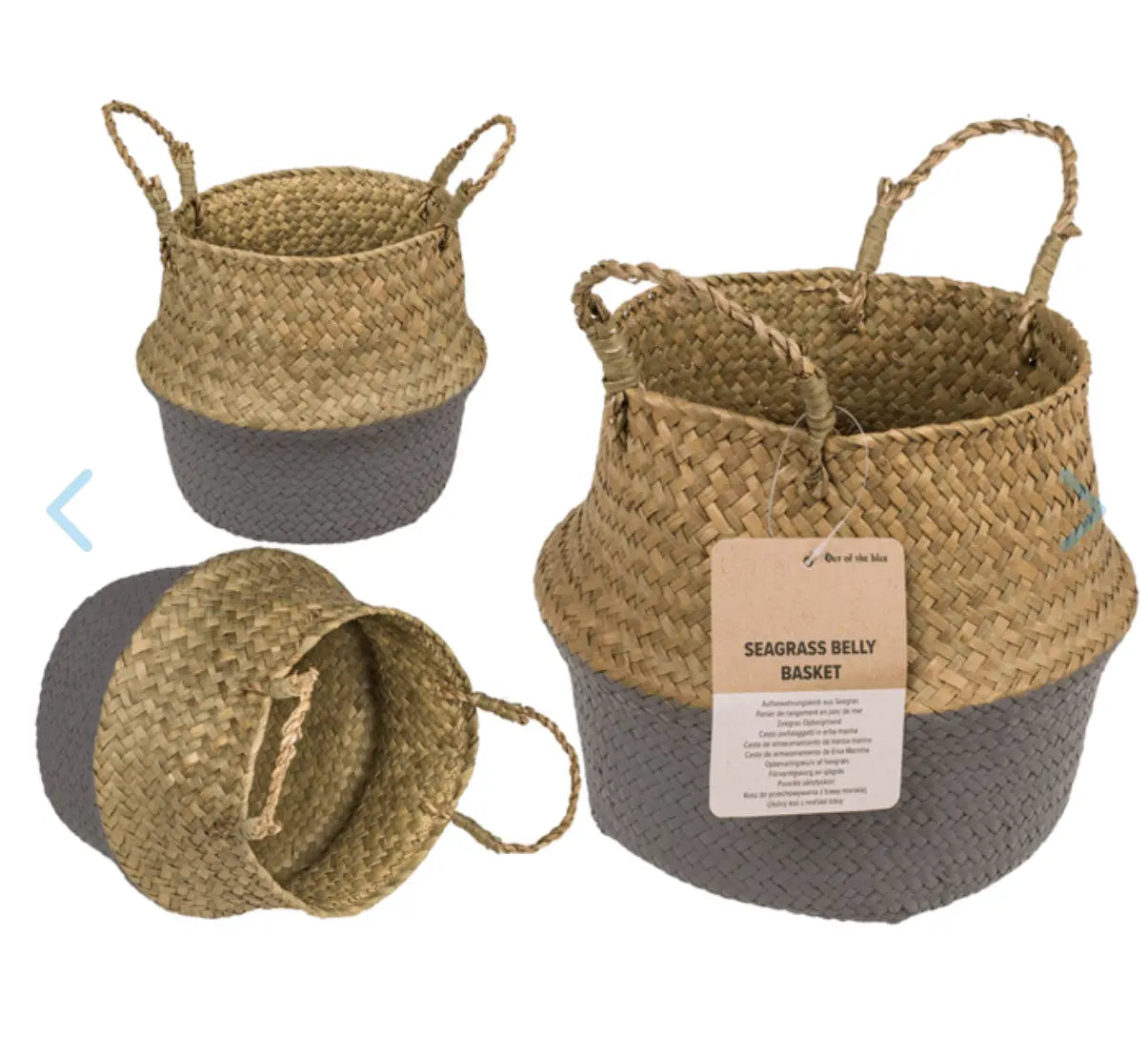 Belly basket made of seagrass Bitu Gift Shop