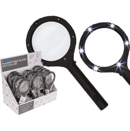 Magnifying Glass with 6 LED Bitu Gift Shop