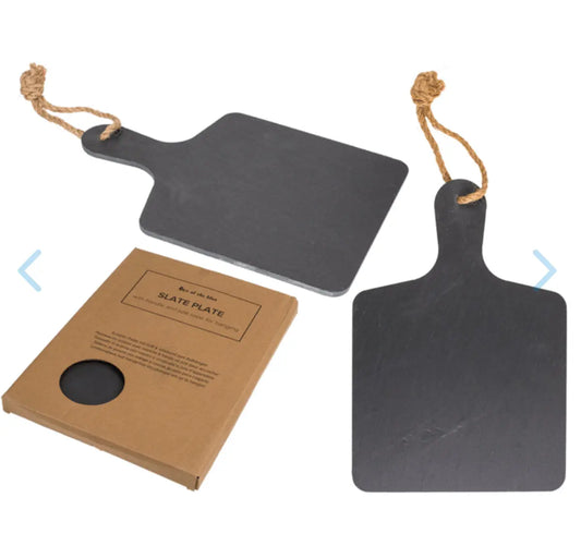 Slate plate with handle & jute rope for hanging, Bitu Gift Shop