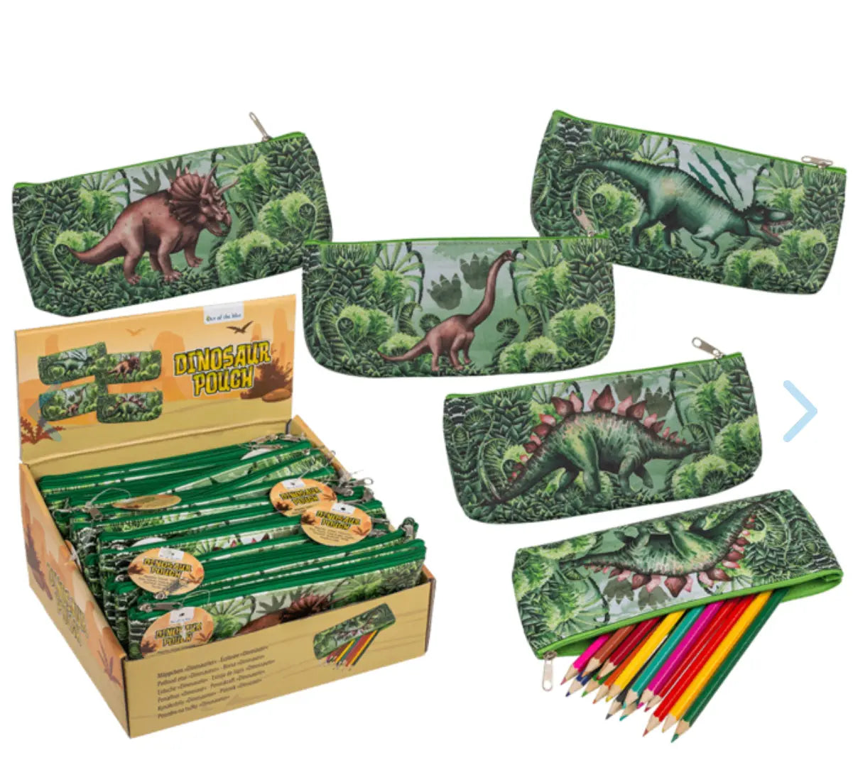 Plastic pouch with zipper, Dinosaur Bitu Gift Shop