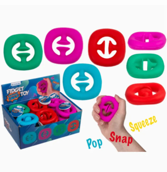 Fidget Snap Squeeze Toy, Silicone Bitu Gift Shop