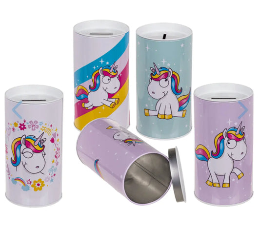 Tin Metal Money Bank, Comic Unicorn, Bitu Gift Shop