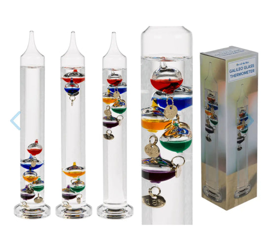 Glass Galileo Thermometer Bitu Gift Shop