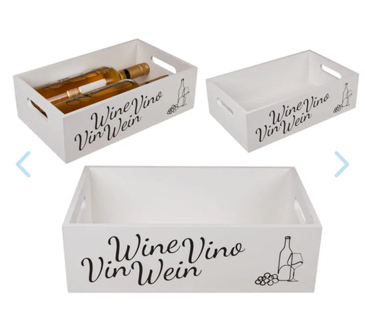 Wooden box, Wine Wein Vino Vin Bitu Gift Shop