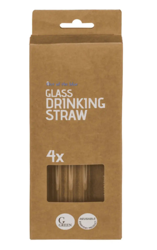 Glass drinking straw with cleaning brush Bitu Gift Shop