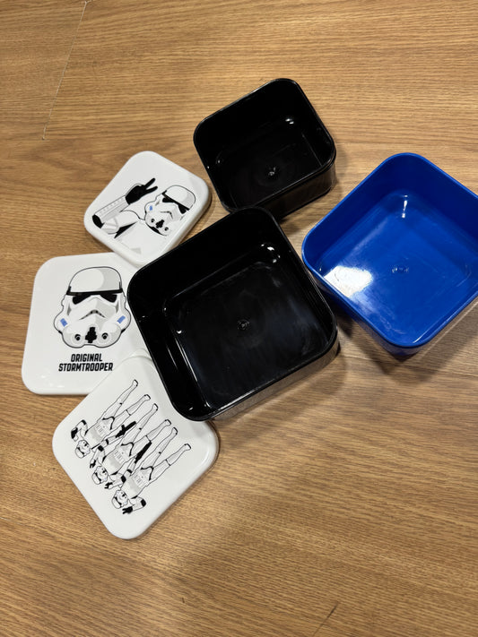 Set de 3 Fiambreras Stormtrooper – M/L/XL – Táper Reutilizable con Diseño de Soldado Imperial