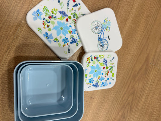 Set of 3 Lunch Box Snack Pots – M/L/XL Nesting Food Containers for Kids & Adults