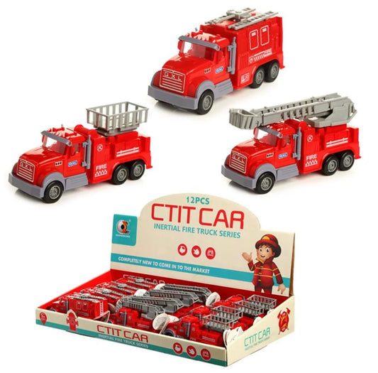 Fire Engine Rescue Truck Pull Back Action Toy Bitu Gift Shop