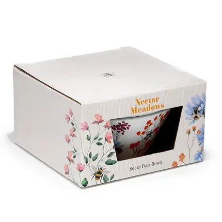 Set of 4 Picnic Bowls - Nectar Meadows Bitu Gift Shop
