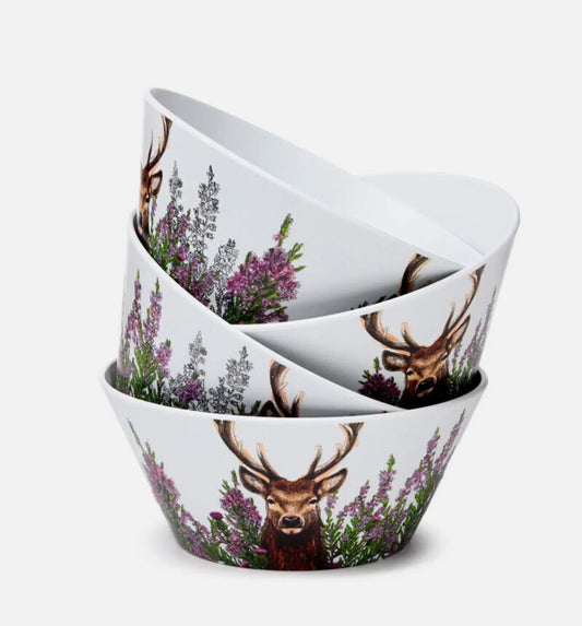 Set of 4 Picnic Bowls RPET Wild Deer Bitu Gift Shop