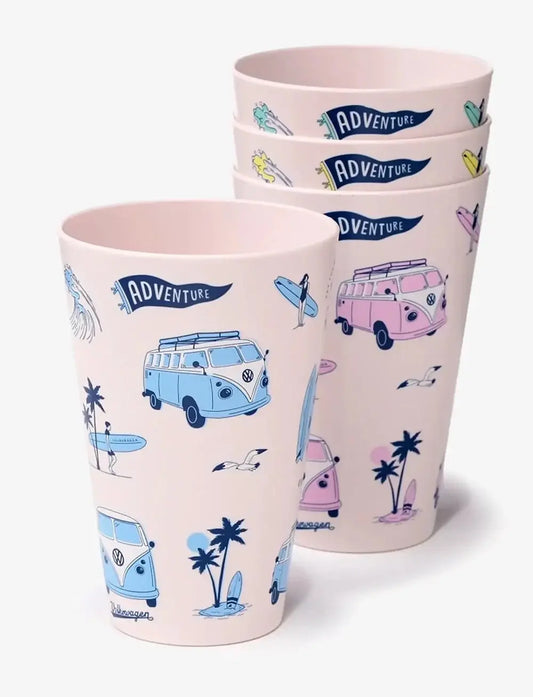 Set of 4 Picnic Glasses RPET Caravan Bitu Gift Shop