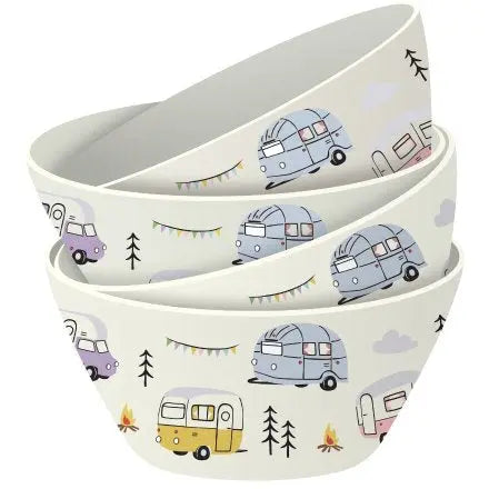 Set of 4 Picnic Bowls - Wildwood Caravan Bitu Gift Shop