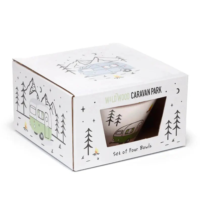 Set of 4 Picnic Bowls - Wildwood Caravan Bitu Gift Shop
